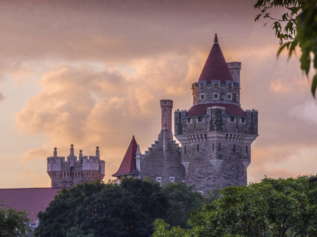 Casa Loma sunset - castle in the city of Toronto - photo by @mikesimpson.ms